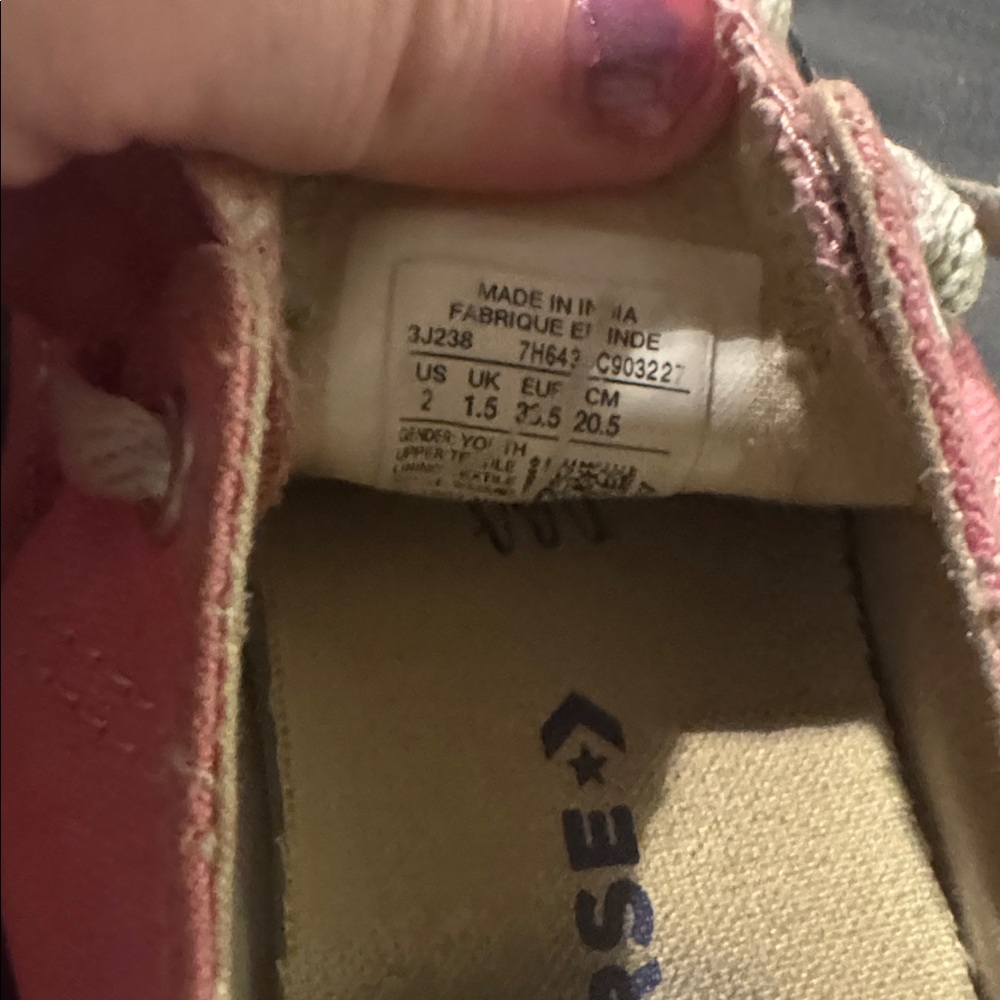Converse All Star Kids Pink size 2 chucks - Picture 3 of 4